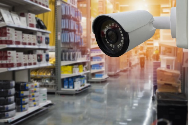 Установка видеонаблюдения на складе.